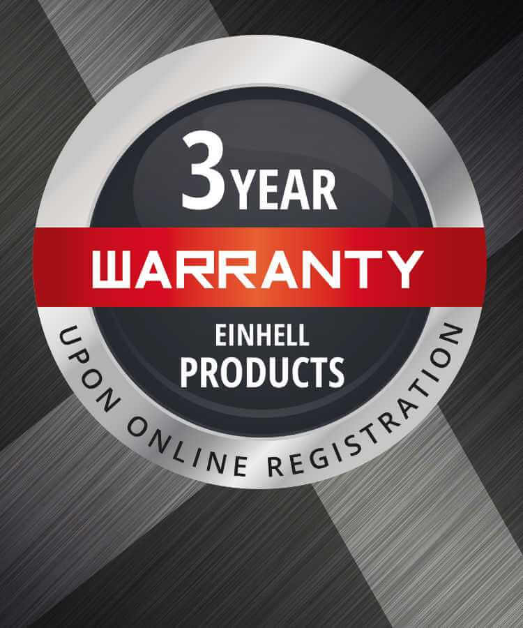 3 year warranty einhell products